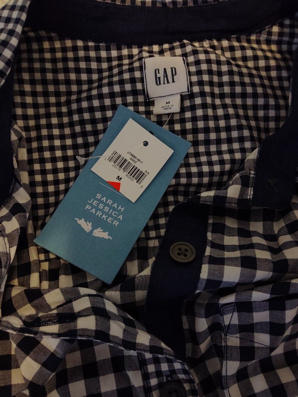 GAP | Sarah Jessica Parker | Gingham Shirtdress sz M - Picture 5 of 7